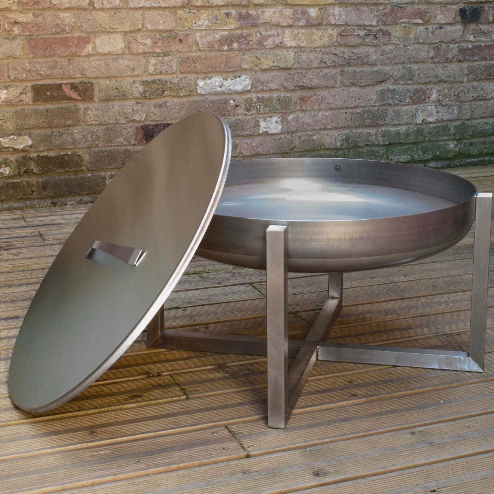 ALFRED RIESS Fire Pit Cover - Large Stainless gallery detail image