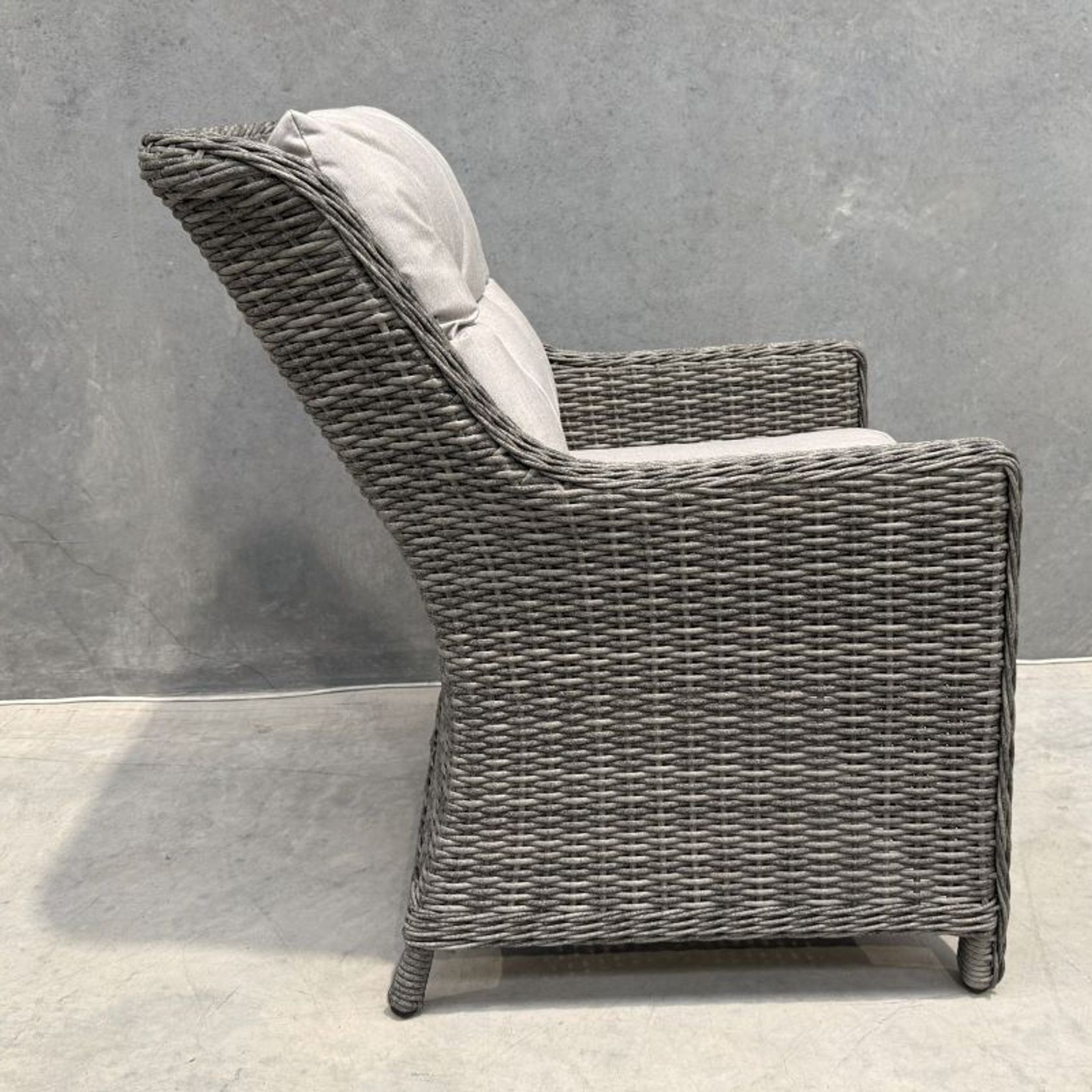 Raglan Rattan Chair - Cast Silver gallery detail image