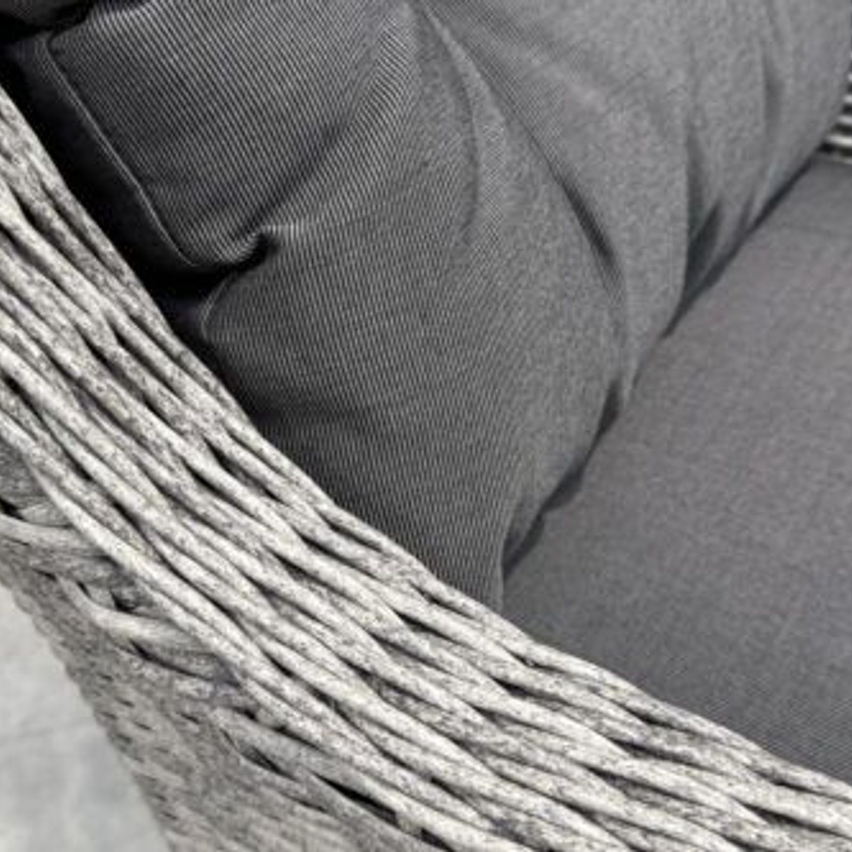 Raglan Rattan Chair - Canvas Coal gallery detail image