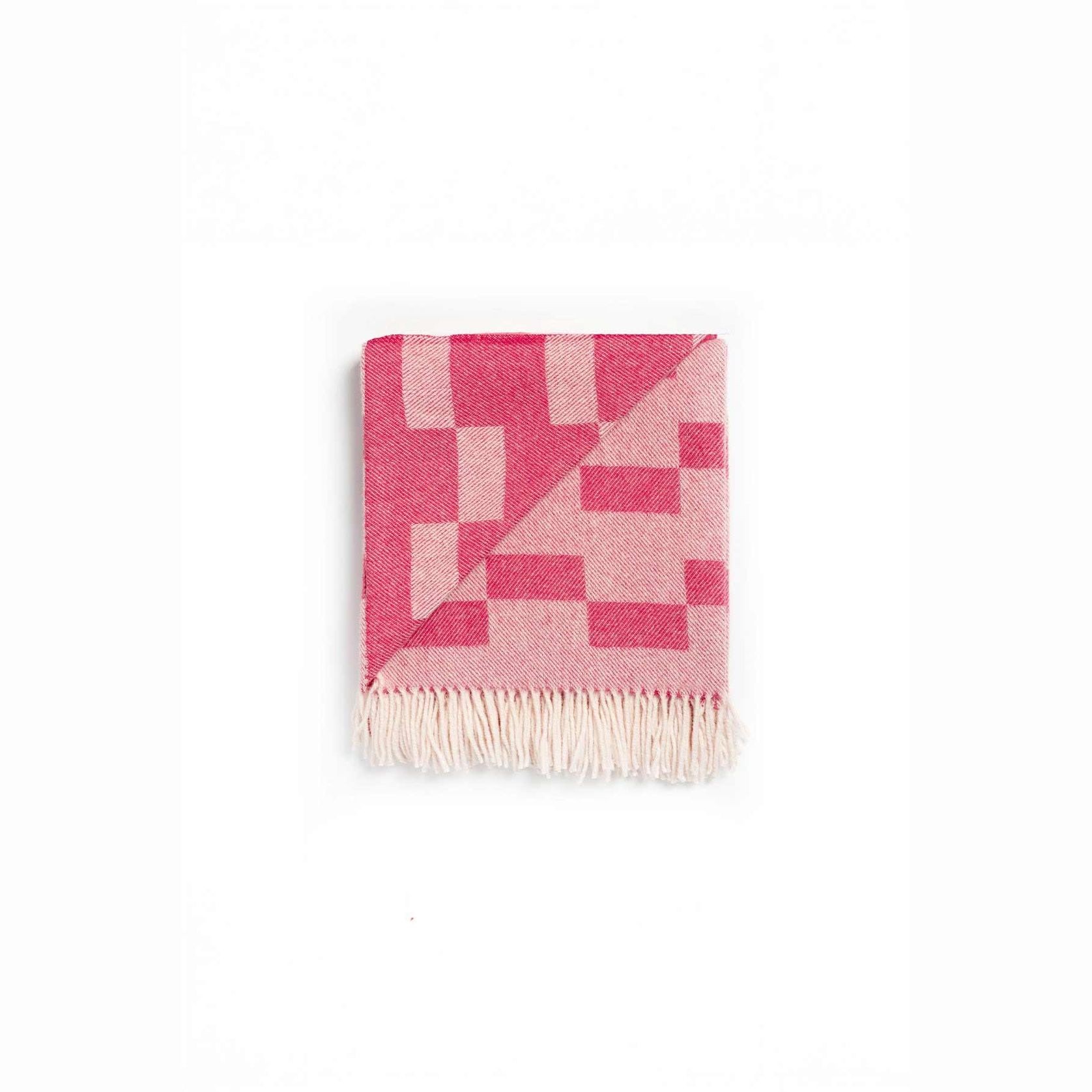 Ruanui Station Lambswool Throw - Rakatunga Raspberry gallery detail image