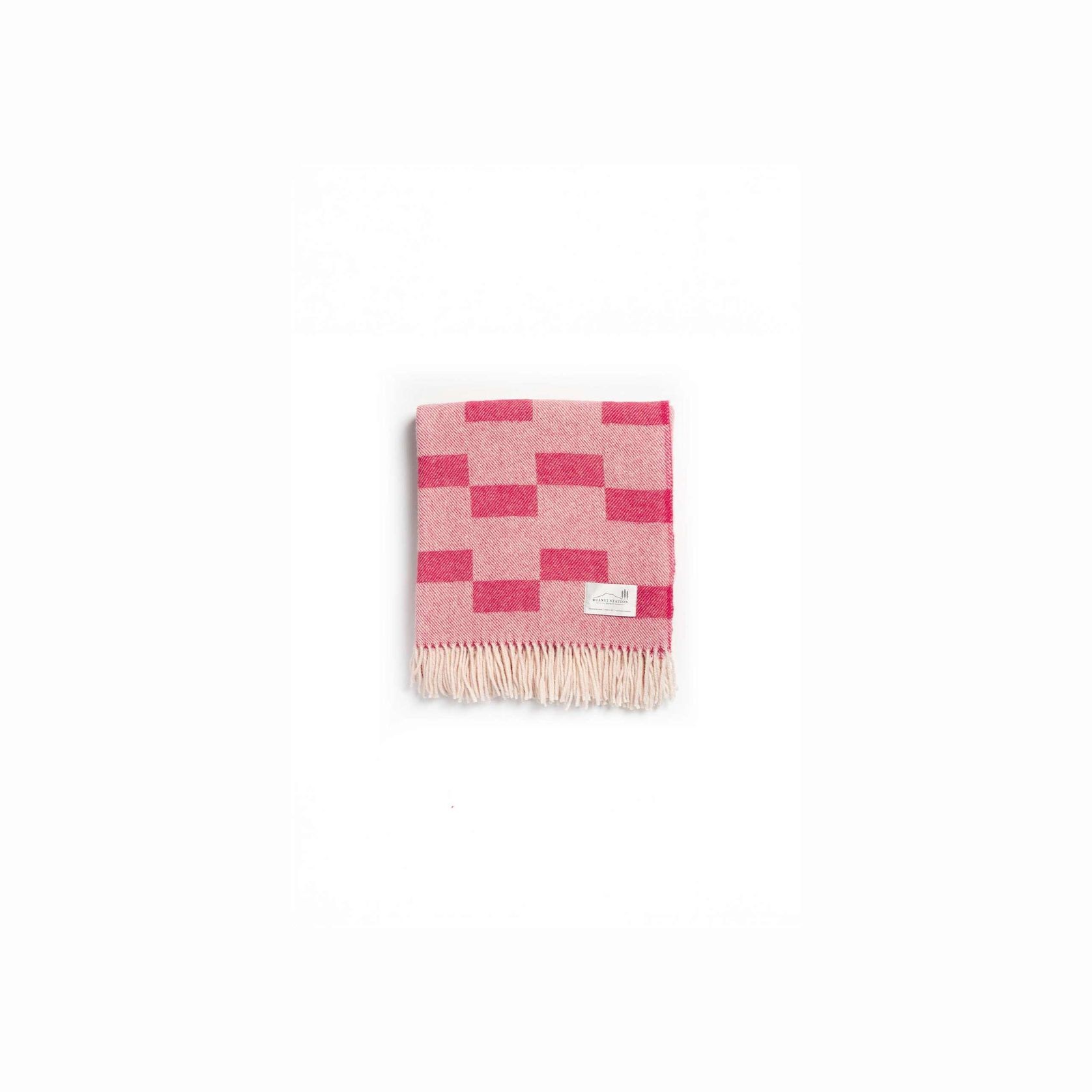Ruanui Station Lambswool Throw - Rakatunga Raspberry gallery detail image