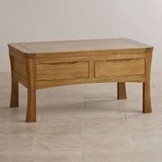 Renwick Rustic Solid Oak 4 Drawer Storage Coffee Table gallery detail image