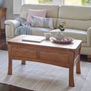 Renwick Rustic Solid Oak 4 Drawer Storage Coffee Table gallery detail image