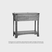 Renwick Rustic Solid Oak Console Table gallery detail image