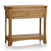 Renwick Rustic Solid Oak Console Table gallery detail image