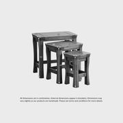 Renwick Rustic Solid Oak Nest of Tables gallery detail image