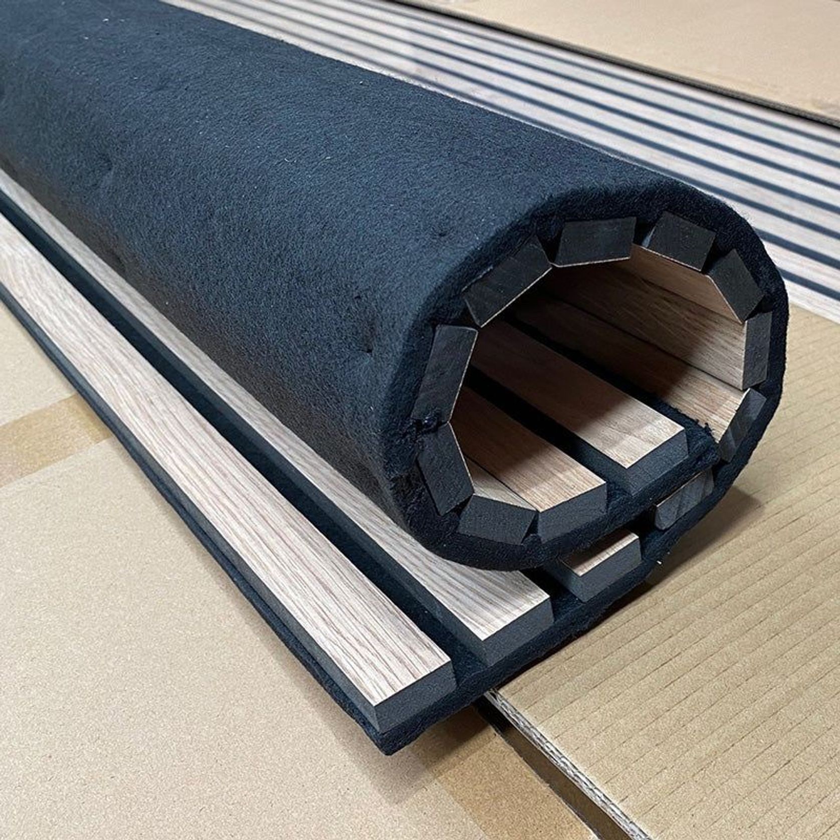 WOODFLEX Flexible Acoustic Wood Slat Wall Panel, Oak Veneer - 2700mm x 600mm gallery detail image
