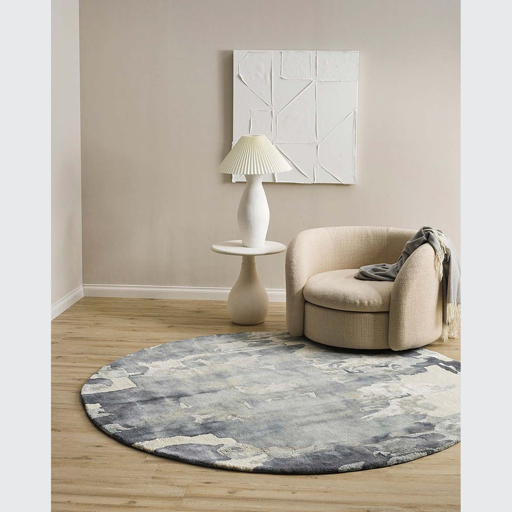 Baya Cape Brett Floor Rug - Round gallery detail image