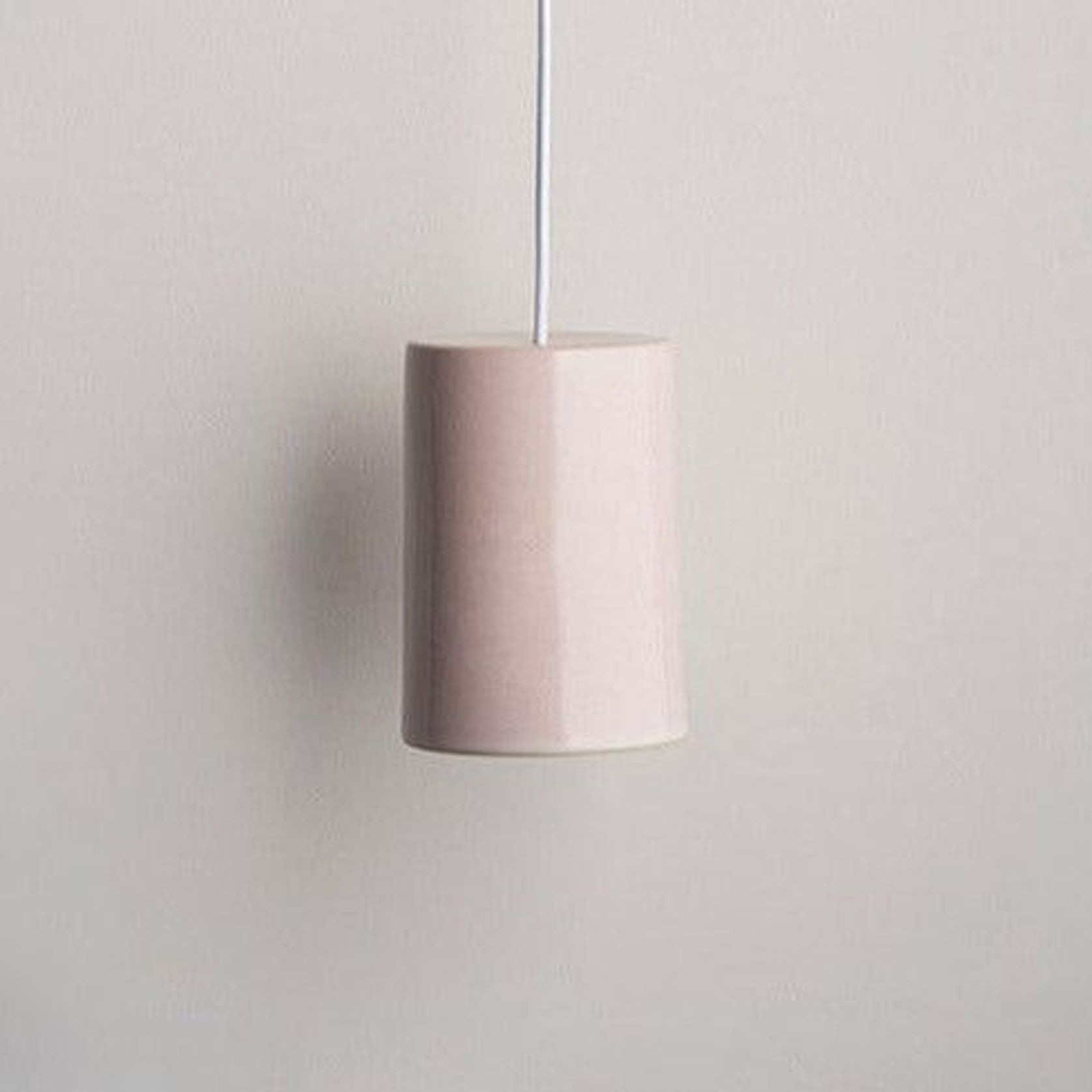 Ceramic Cylinder Pendant Light Small gallery detail image