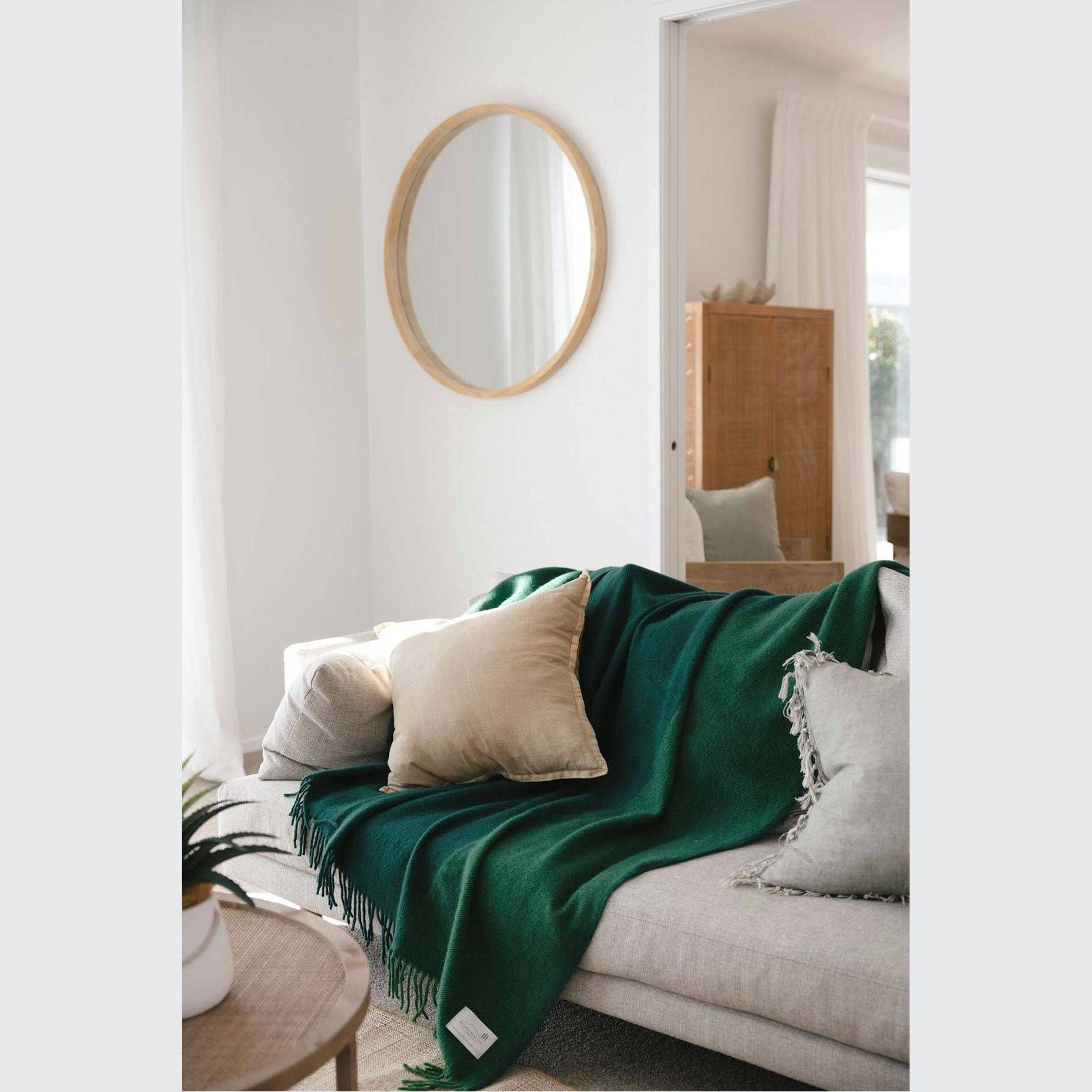 Ruanui Station Lambswool Throw -  Goudies Green gallery detail image