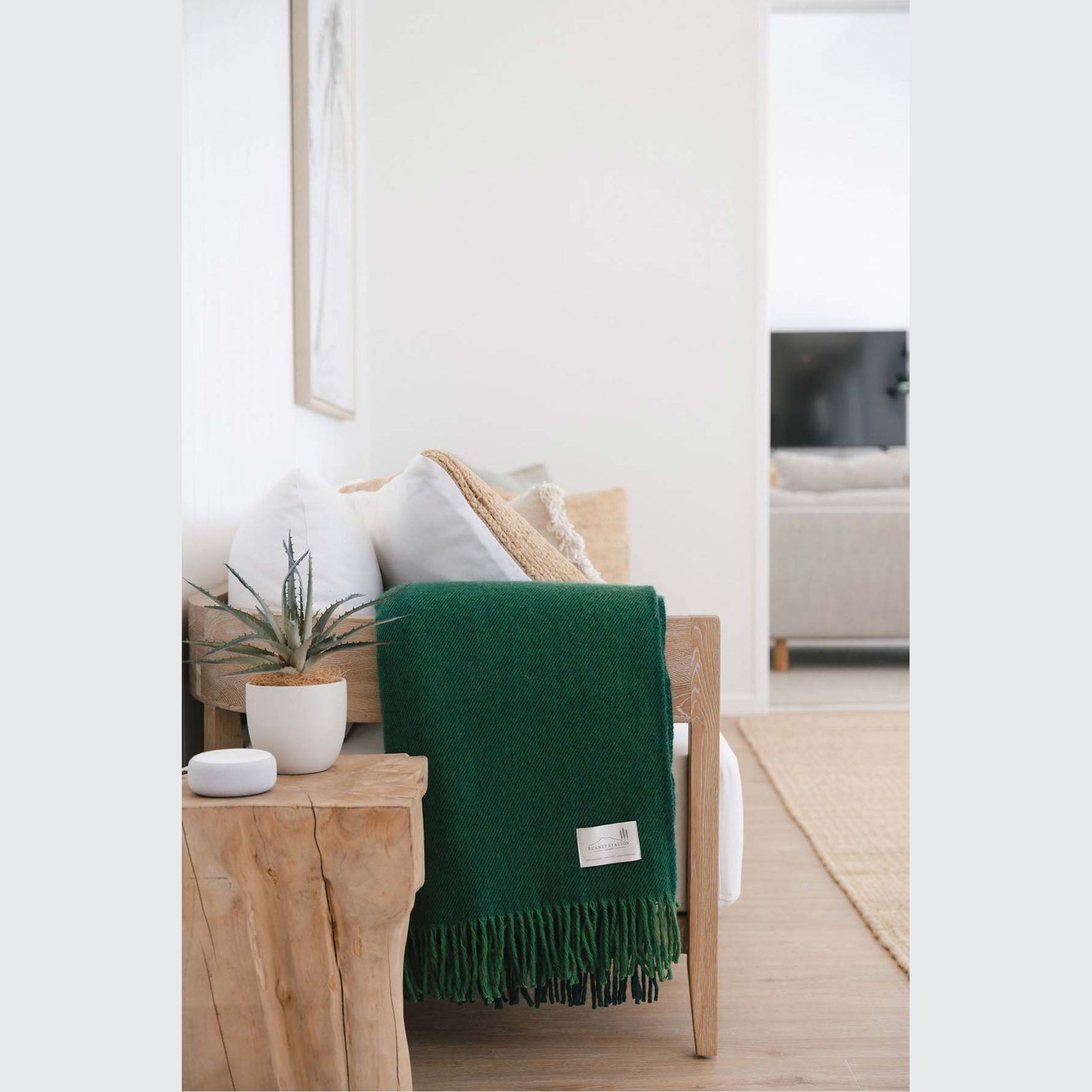 Ruanui Station Lambswool Throw -  Goudies Green gallery detail image