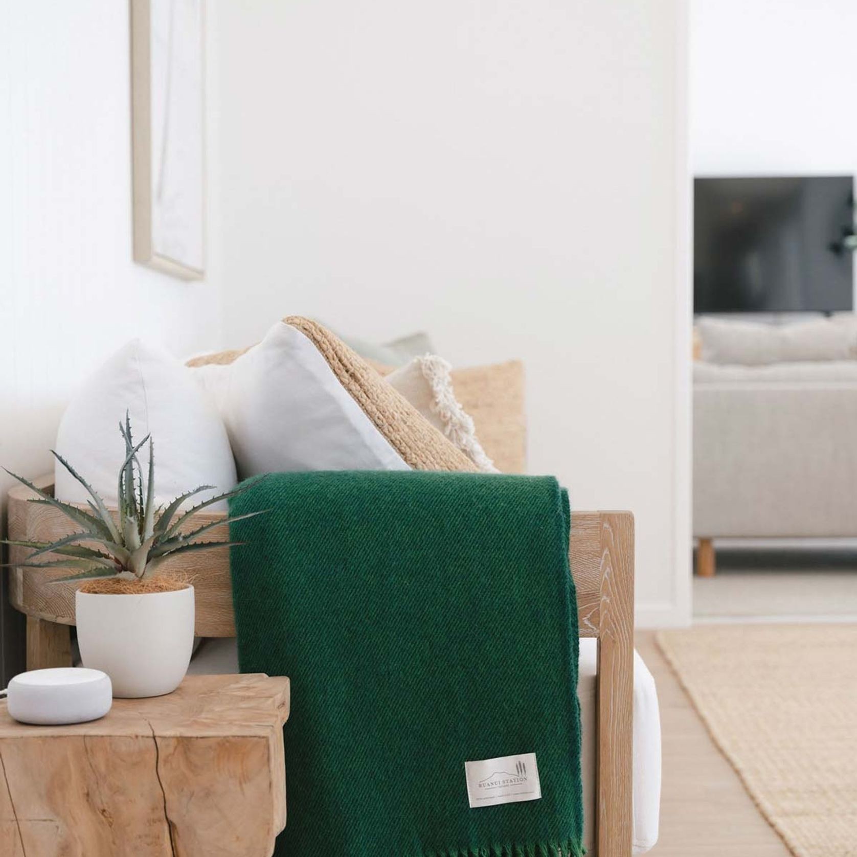 Ruanui Station Lambswool Throw -  Goudies Green gallery detail image