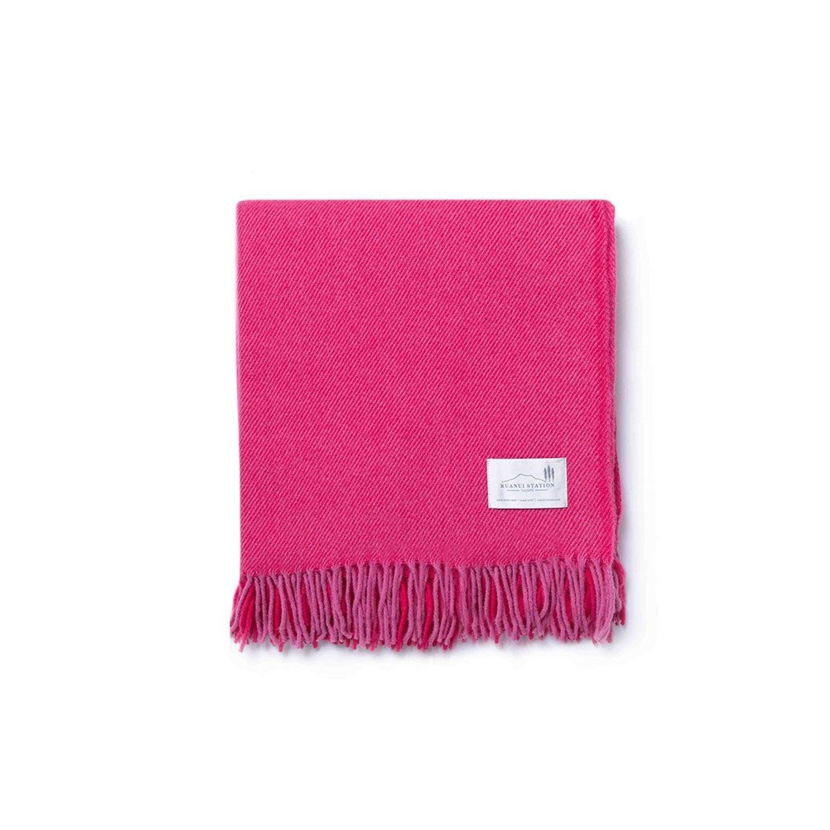 Ruanui Station Lambswool Throw -  Puketero Pink gallery detail image