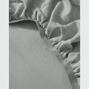 Ravello Linen Fitted Sheet - Sage  | Weave Home Bed Linen gallery detail image