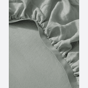 Ravello Linen Fitted Sheet - Sage  | Weave Home Bed Linen gallery detail image
