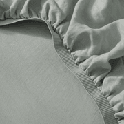 Ravello Linen Fitted Sheet - Sage | Weave Home Bed Linen gallery detail image