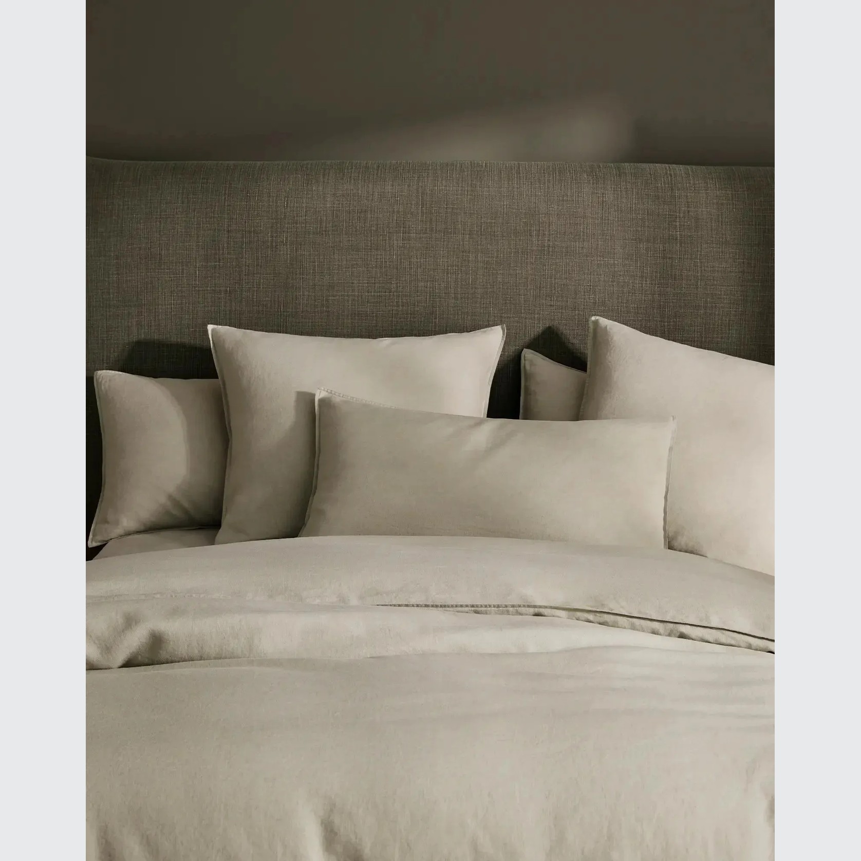 Ravello Linen Fitted Sheet - Sage  | Weave Home Bed Linen gallery detail image