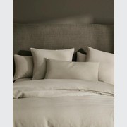 Ravello Linen Fitted Sheet - Sage | Weave Home Bed Linen gallery detail image