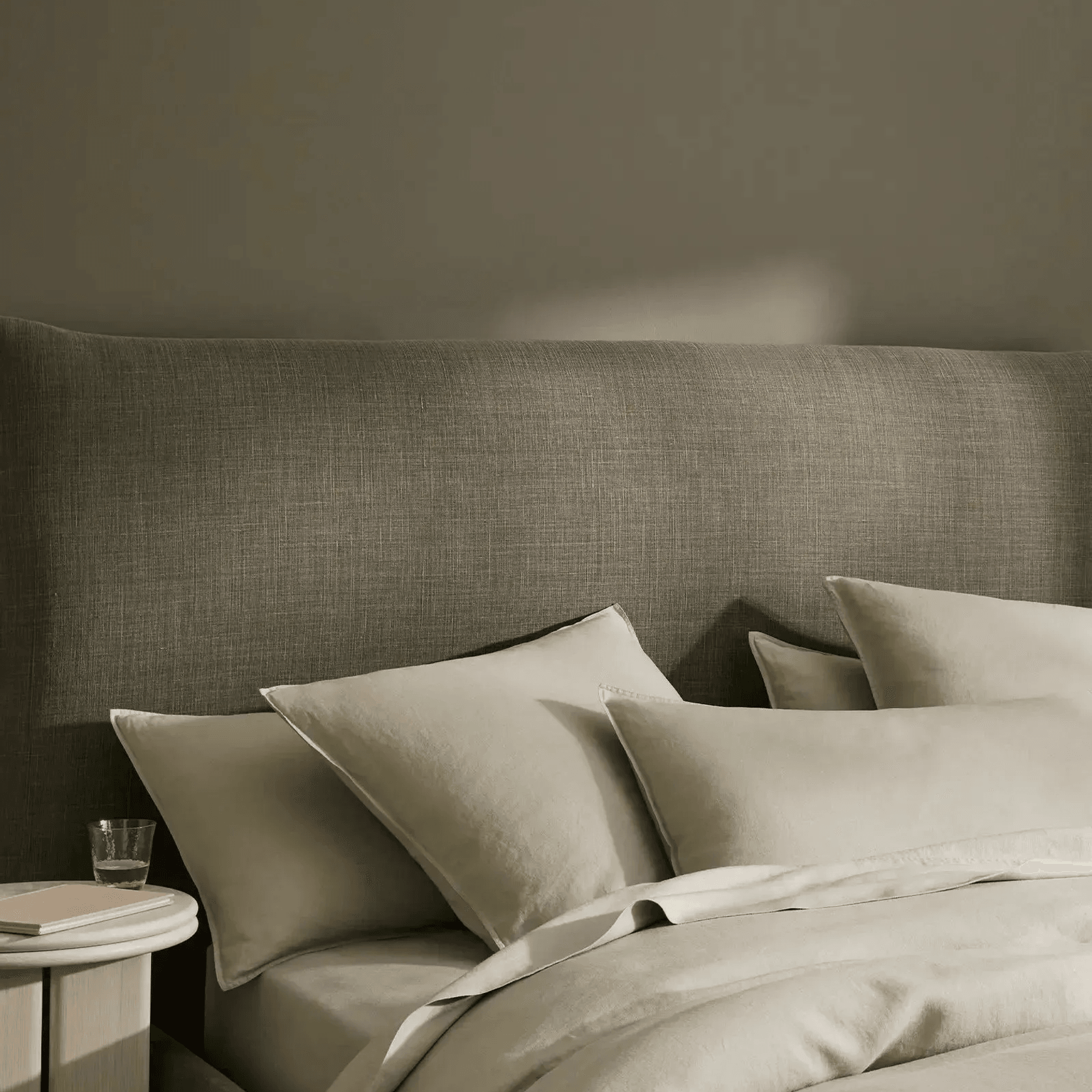 Ravello Linen Fitted Sheet - Sage  | Weave Home Bed Linen gallery detail image