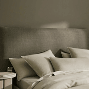 Ravello Linen Fitted Sheet - Sage  | Weave Home Bed Linen gallery detail image