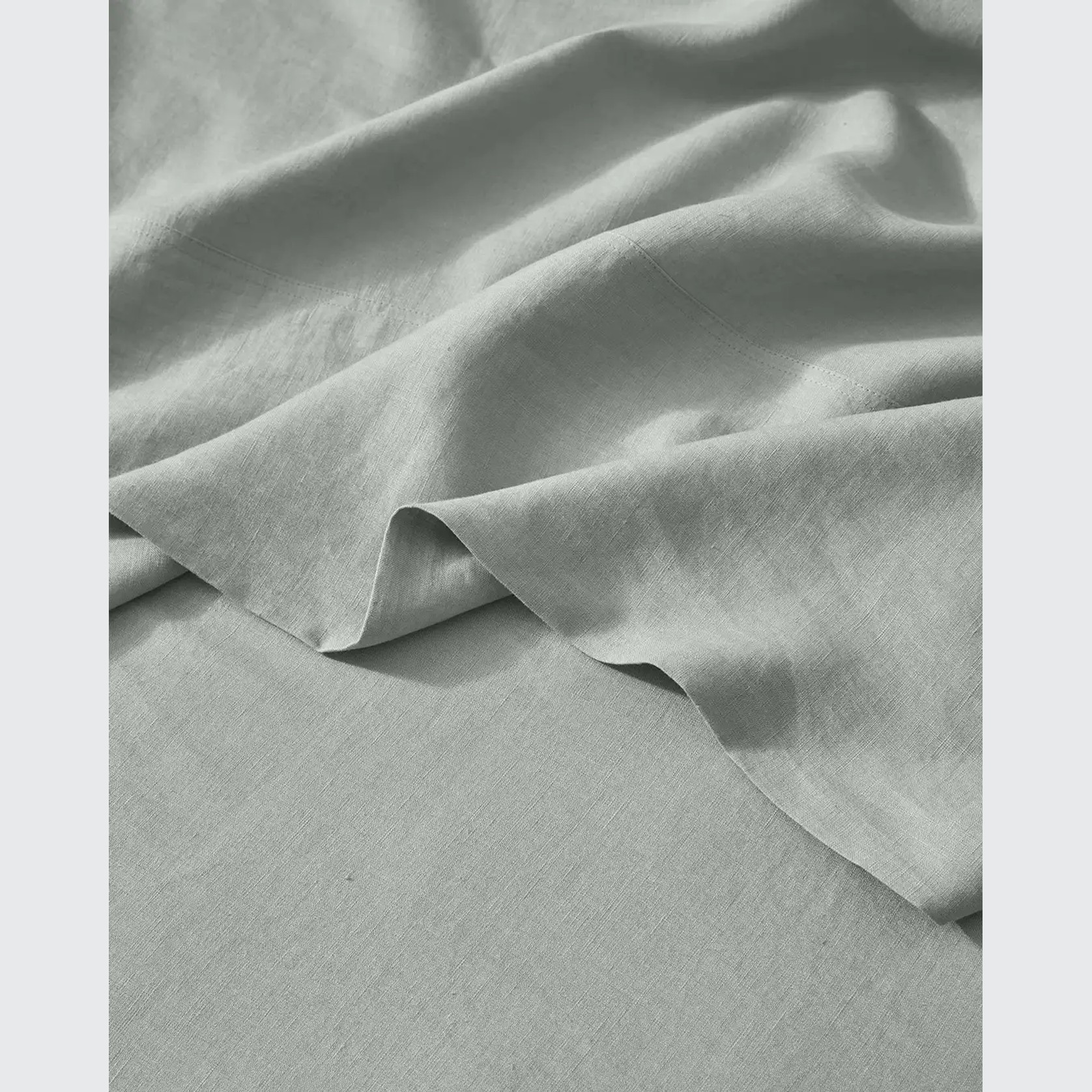 Ravello Linen Flat Sheet - Sage | Weave Home Bed Linen gallery detail image