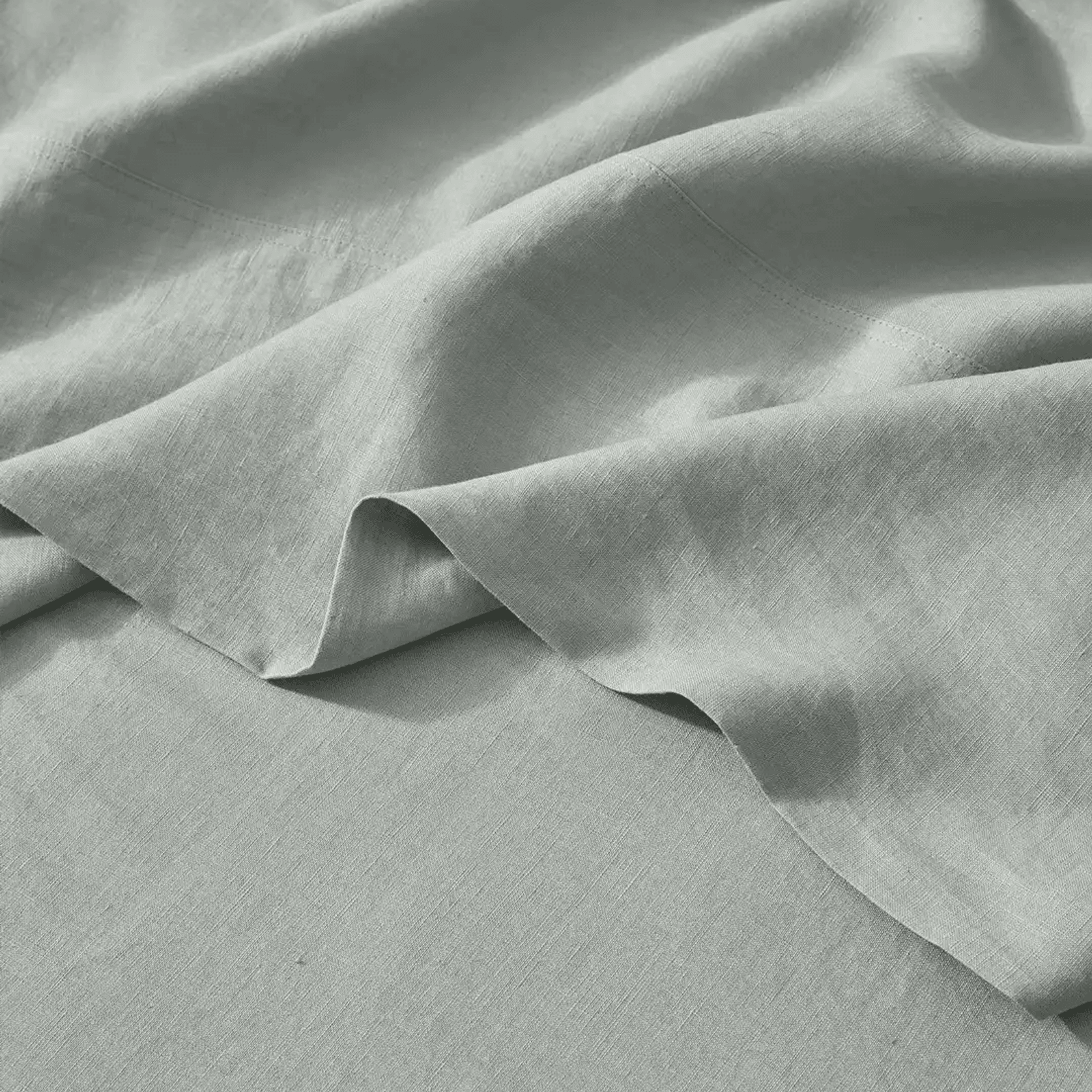 Ravello Linen Flat Sheet - Sage | Weave Home Bed Linen gallery detail image
