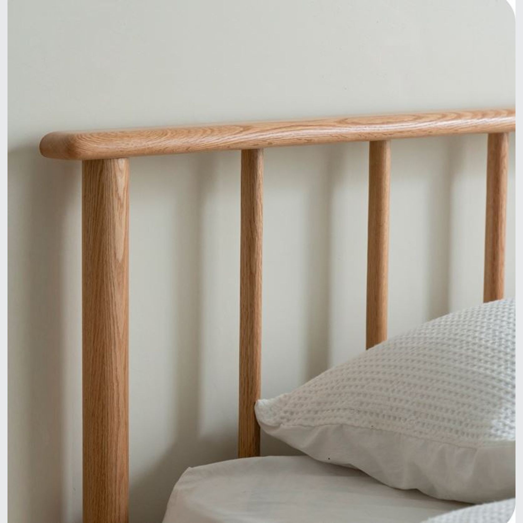 Salos Natural Solid Oak Bed Frame gallery detail image