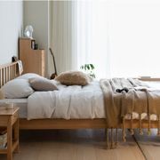 Salos Natural Solid Oak Bed Frame gallery detail image