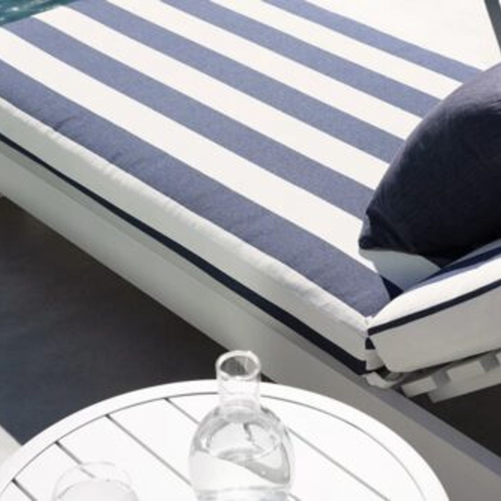 Santorini Sun Lounger - White gallery detail image