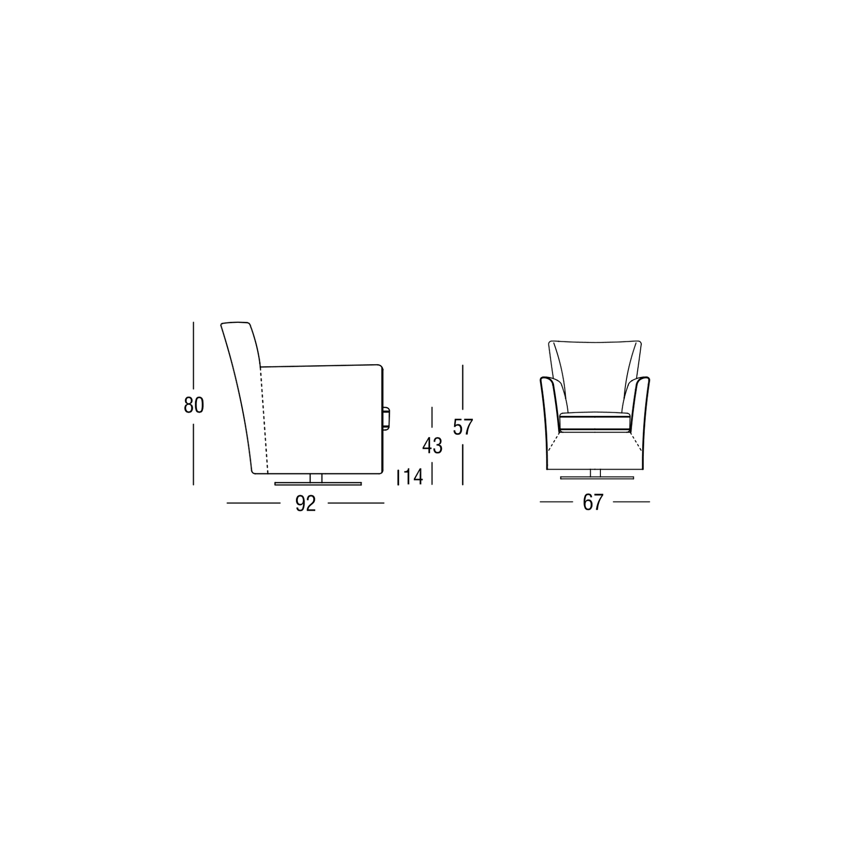 Elisa Plus Swivel Armchair gallery detail image
