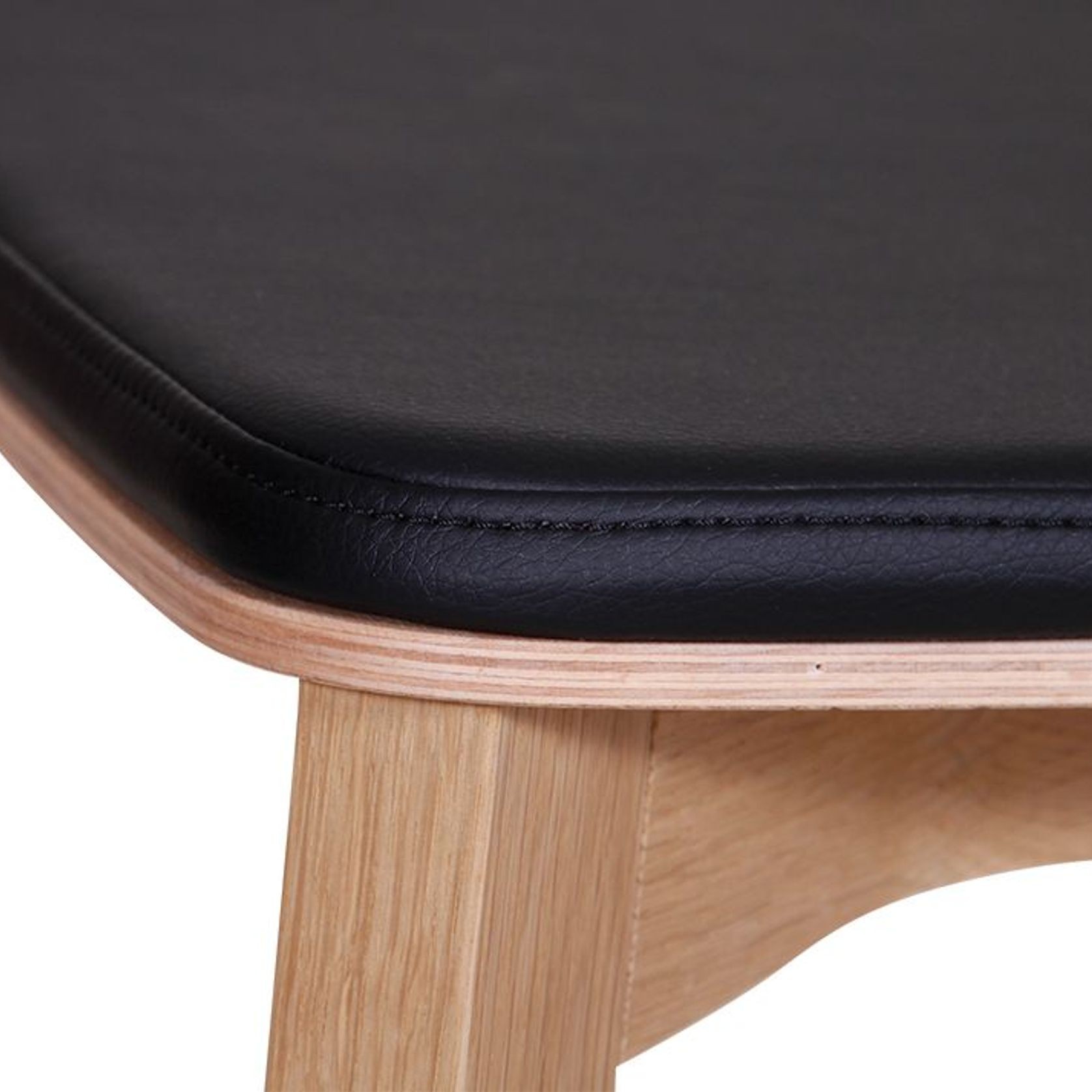 Merano Dining Chair - Natural Oak - Black Pad - by TON gallery detail image