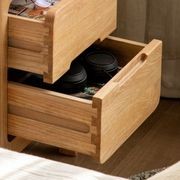 Seattle Natural Solid Oak Bedside Table Design 2 gallery detail image