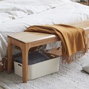 Seattle Natural Solid Oak Bench gallery detail image