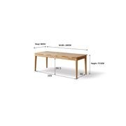 Seattle Natural Solid Ash Large Dining Table gallery detail image