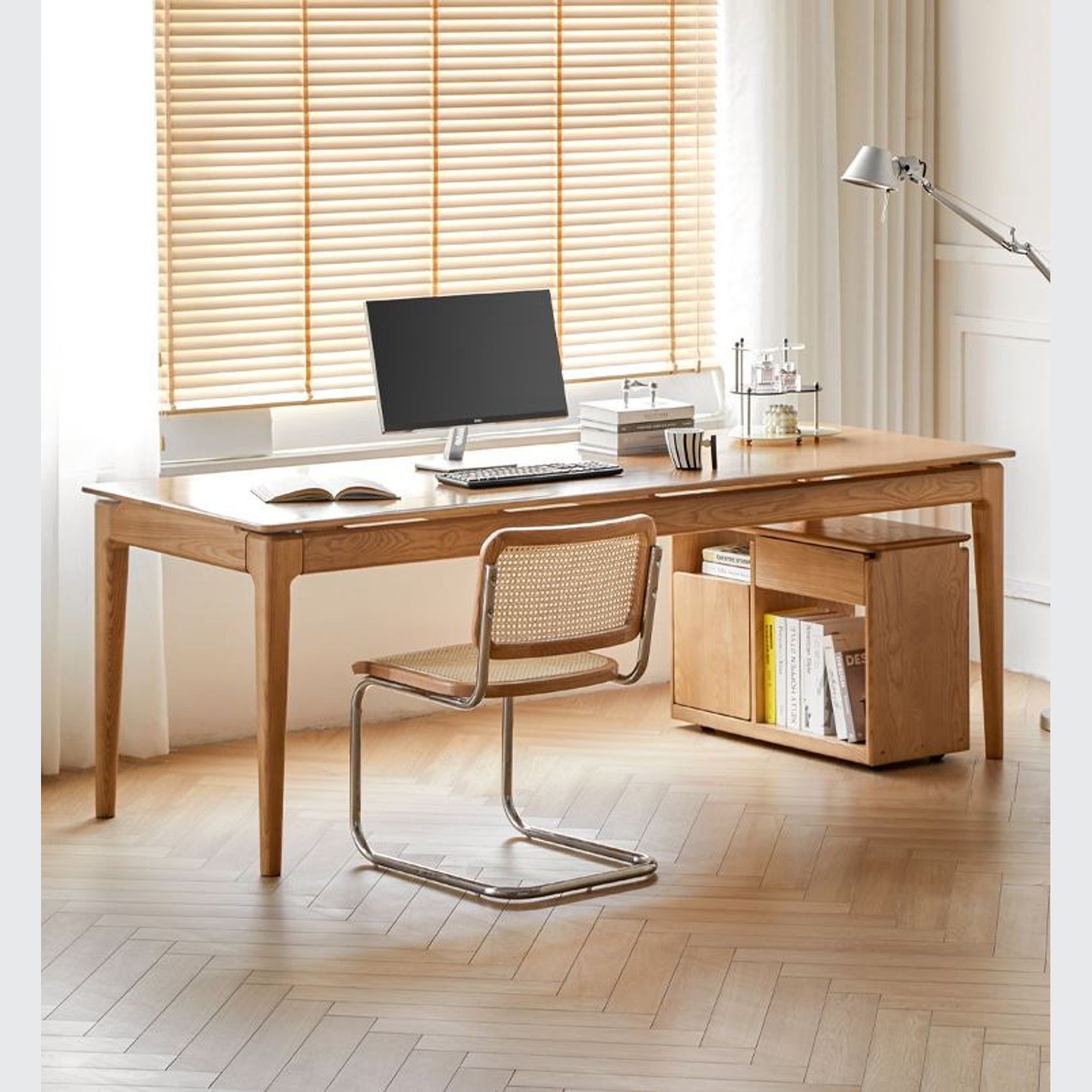 Seattle Natural Solid Ash Large Dining Table gallery detail image