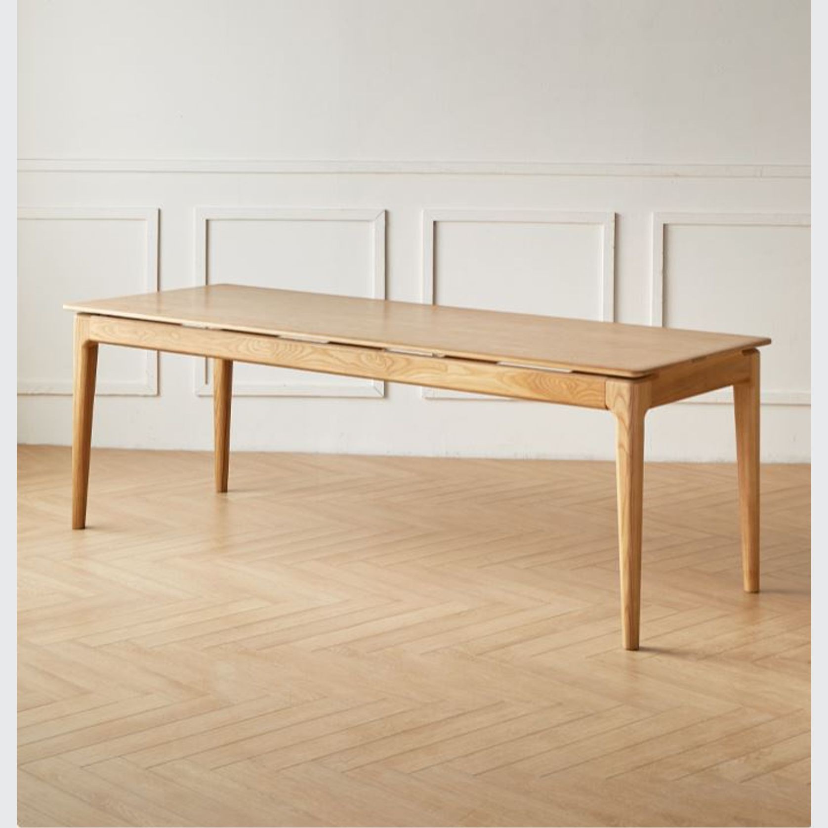 Seattle Natural Solid Ash Large Dining Table gallery detail image