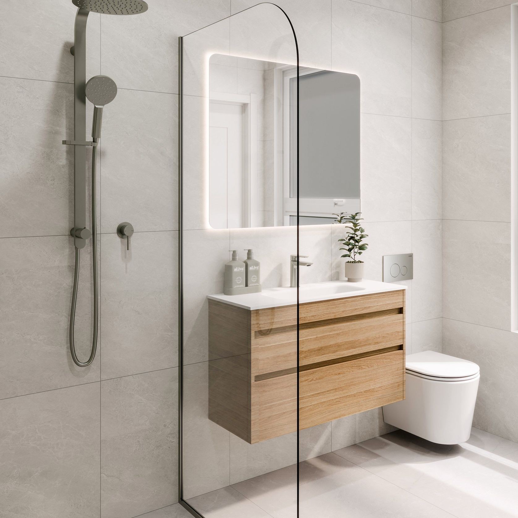 Luxe 750 Slim Wall Hung Vanity |  2 Drawer gallery detail image