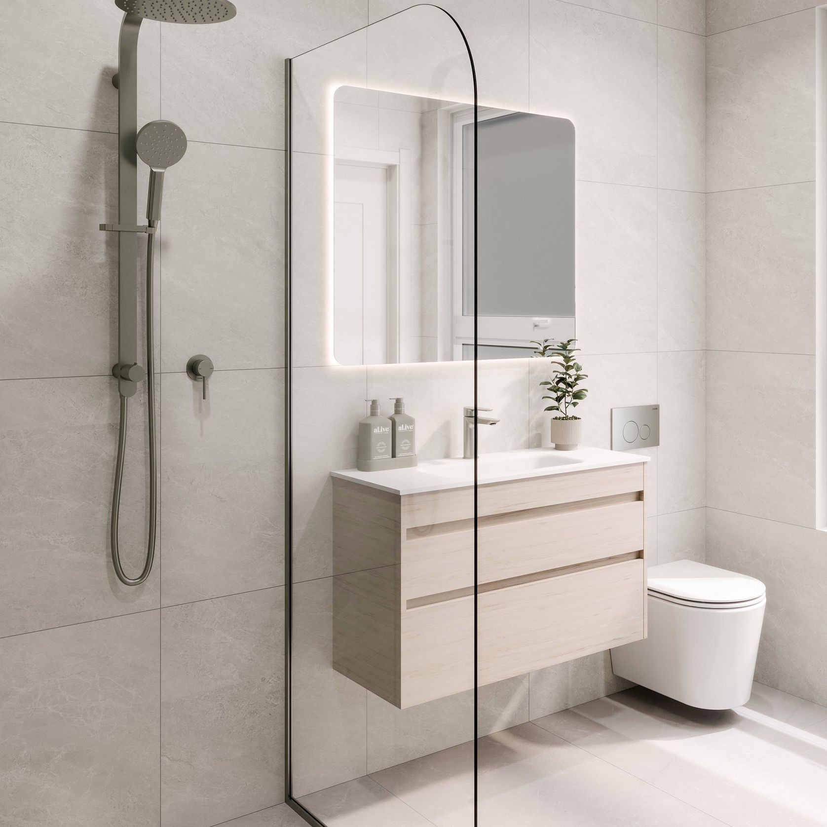Luxe 750 Slim Wall Hung Vanity |  2 Drawer gallery detail image