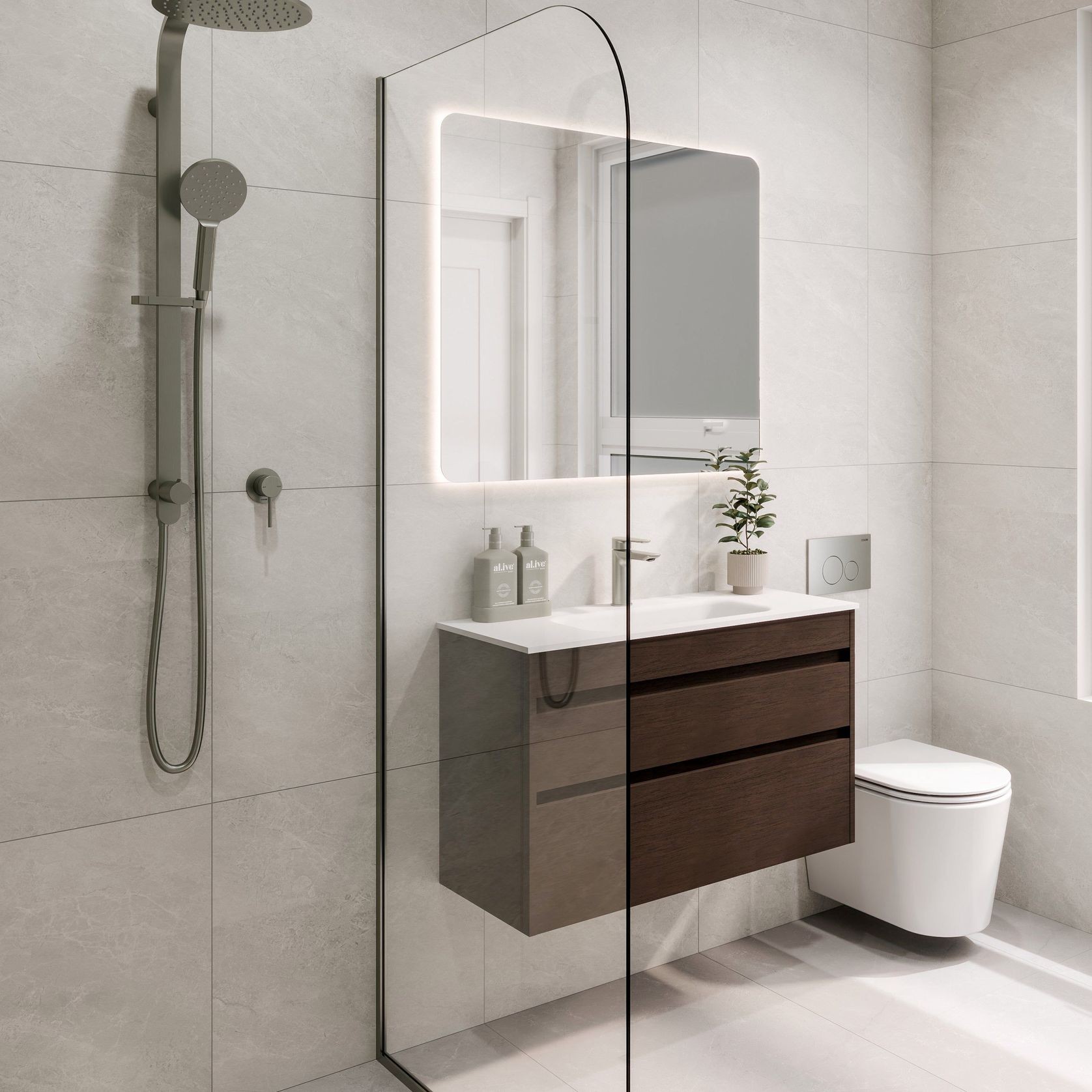 Luxe 750 Slim Wall Hung Vanity |  2 Drawer gallery detail image