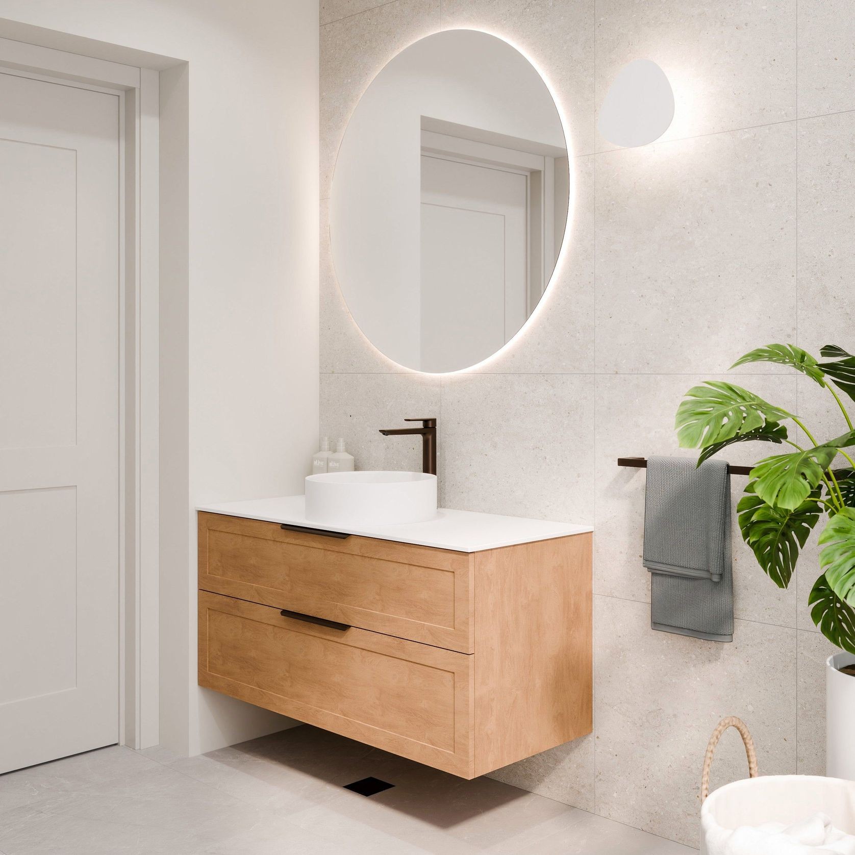 Lineare Hand Towel Rail 600mm gallery detail image