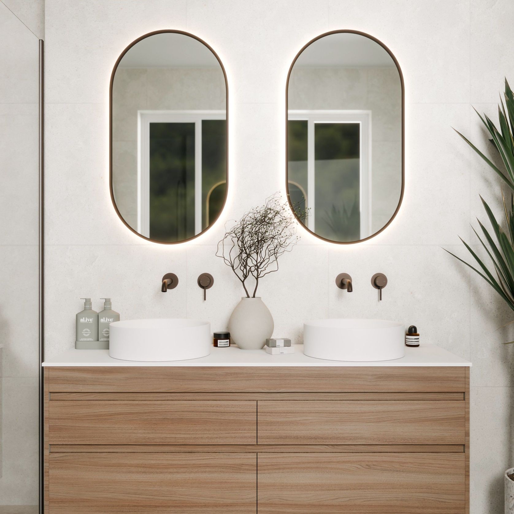 Code Luxe 1500 Wall Hung Double Basin Vanity | 4 Drawer gallery detail image