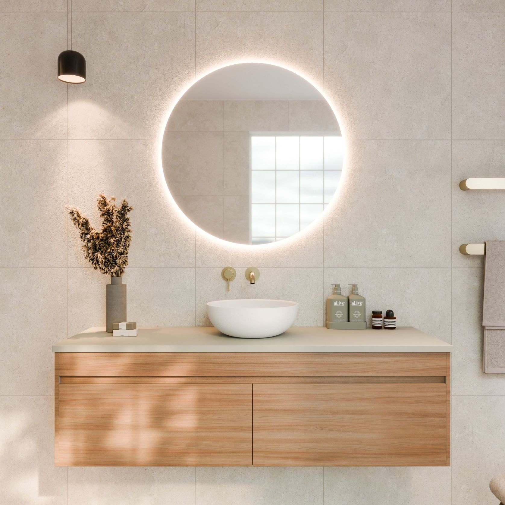 Code Luxe 1500 Wall Hung Single Basin Vanity |2 Drawer gallery detail image