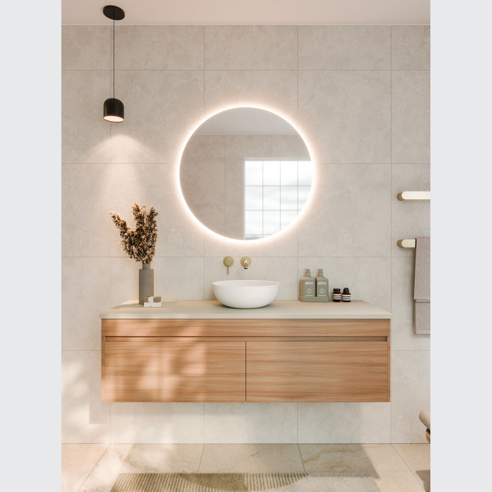 Code Luxe 1500 Wall Hung Single Basin Vanity |2 Drawer gallery detail image