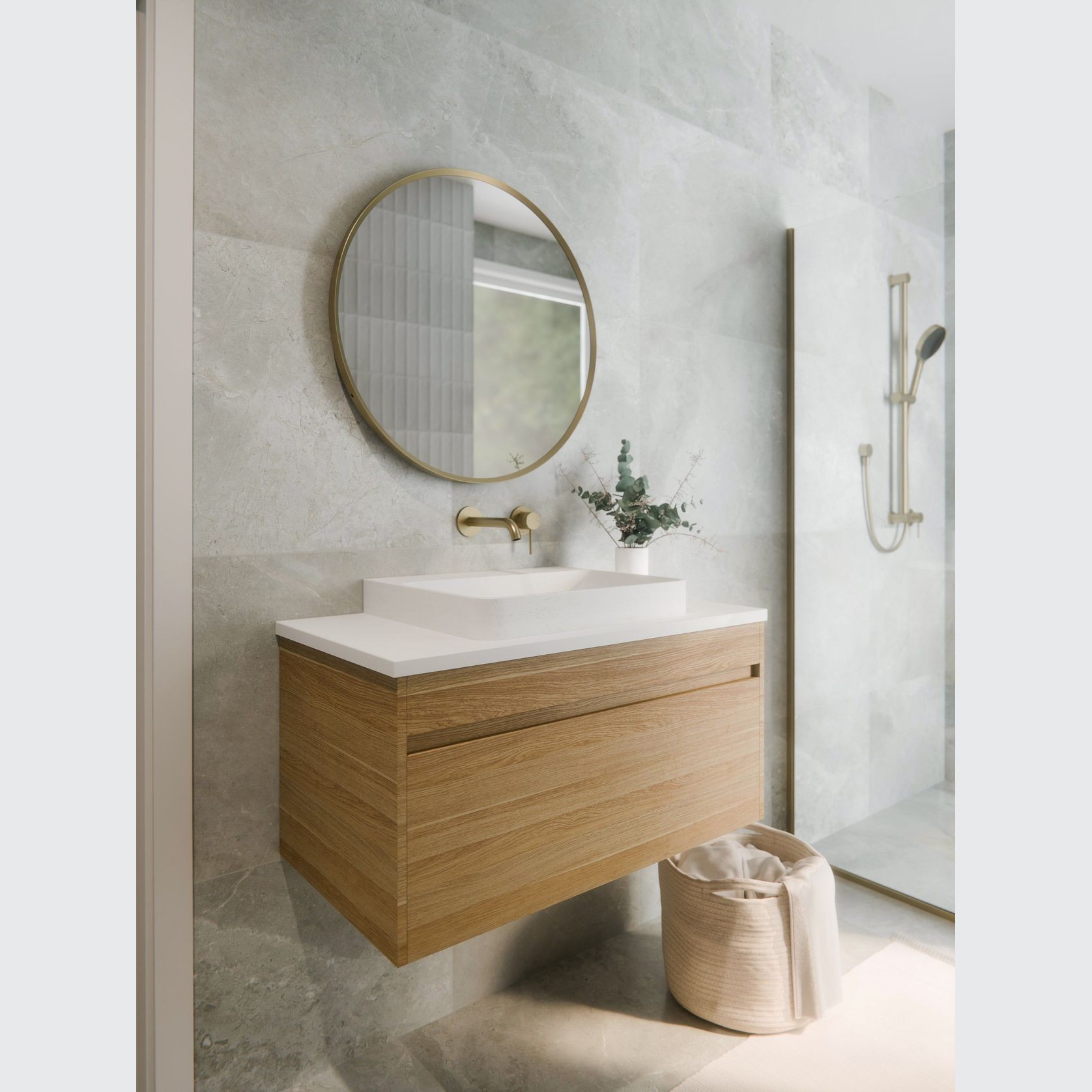 Code Luxe 600 Wall Hung Vanity | Single Drawer gallery detail image