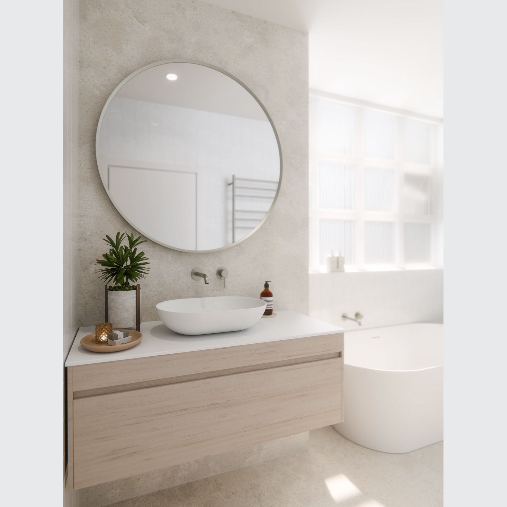 Luxe 1000 Wall Hung Vanity | Single Drawer gallery detail image