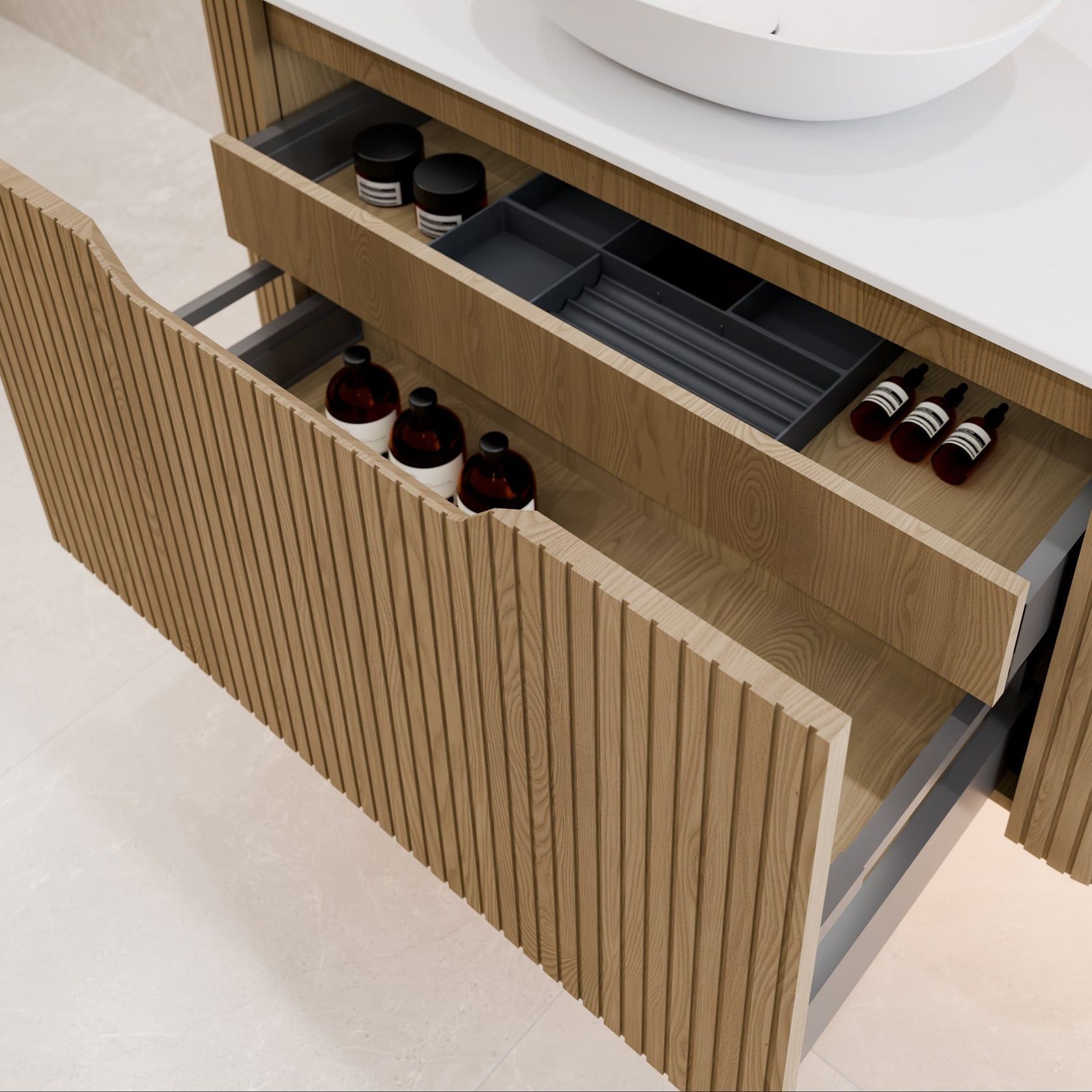 Aria 1200 Wall Hung Vanity | Inset Basin gallery detail image
