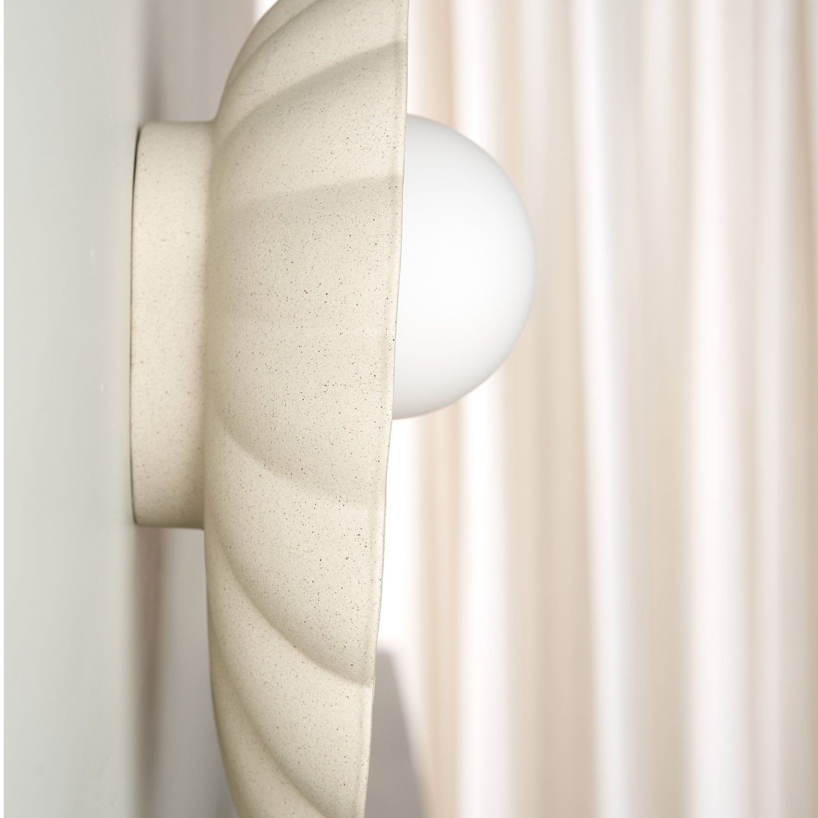 Ceramic Wall Oyster Sconce Light gallery detail image
