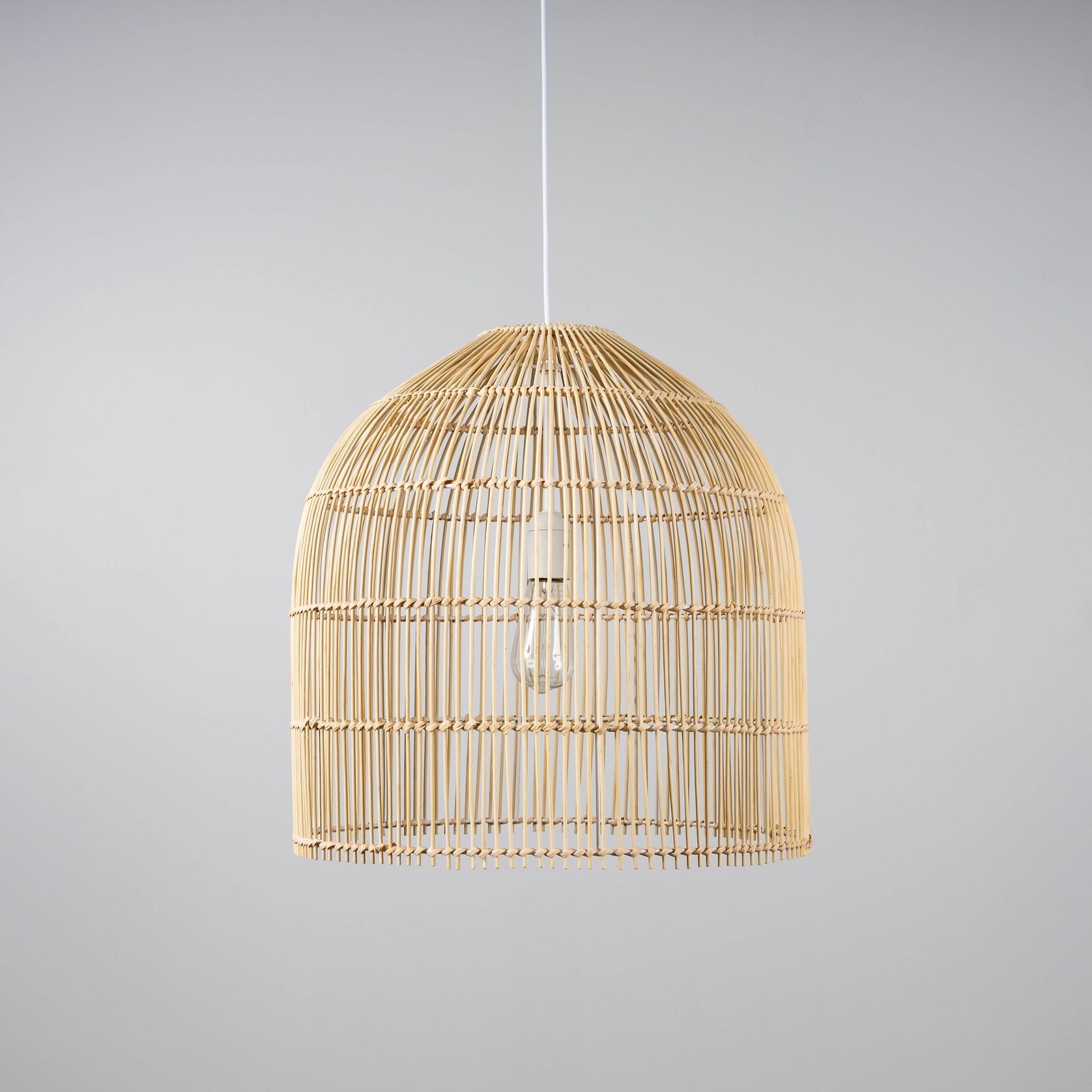Natural Rattan Cane Wicker Pendant Light - Siena - 2 Sizes gallery detail image