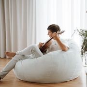Pierre Fur Bean Bag - Silver Grey gallery detail image