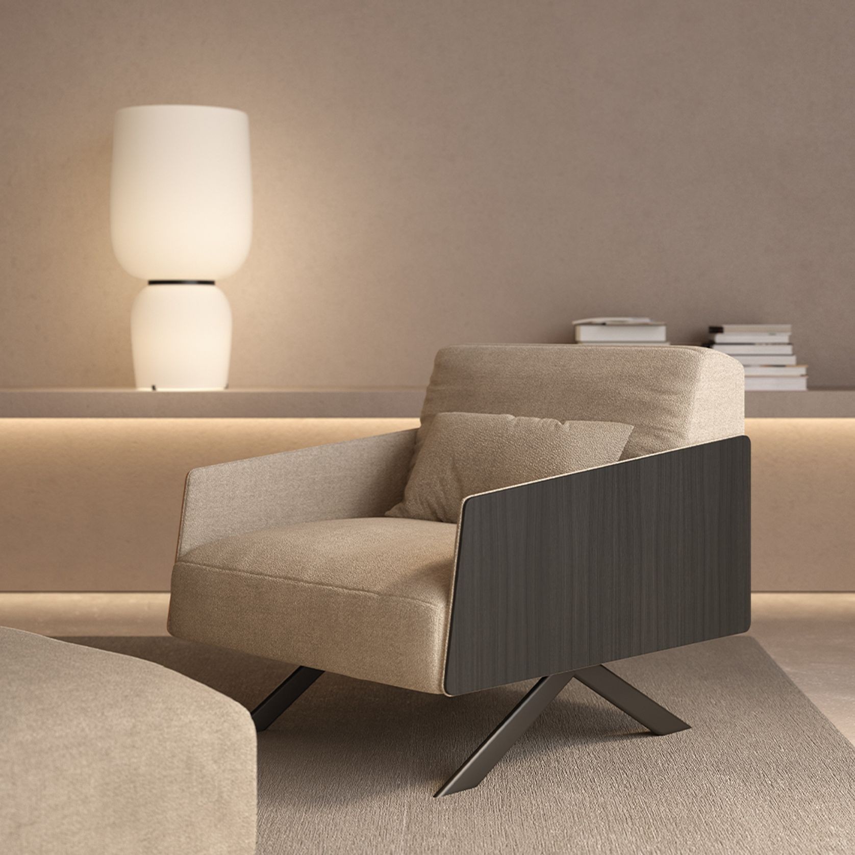 Sistema Legs Armchair - Straight Armrest gallery detail image